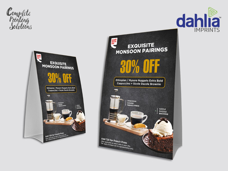 A5, A4 Tent Card Printing In Bangalore A5, A4 Tent Card Printing In Bangalore