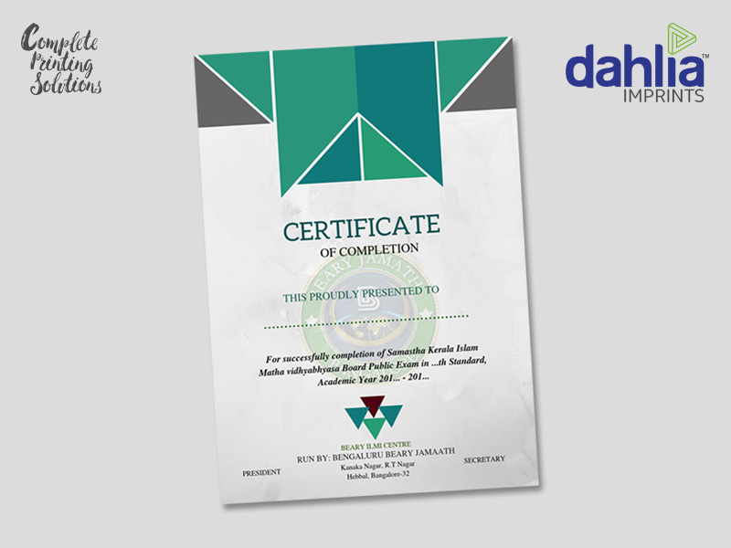 Cheap, Low Cost Certificate Printing In Bangalore Cheap, Low Cost Certificate Printing In Bangalore