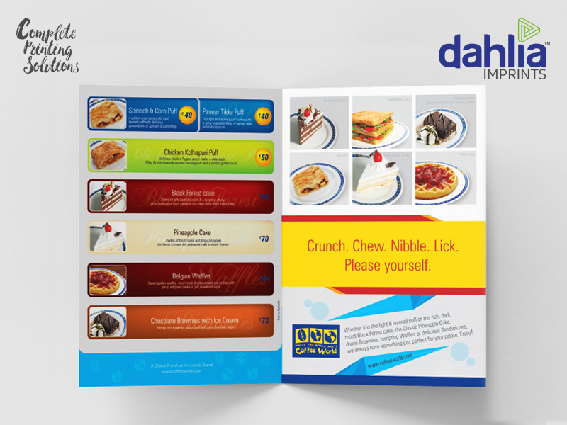 Cheap, Low Cost Menu Card Printing In Bangalore Cheap, Low Cost Menu Card Printing In Bangalore