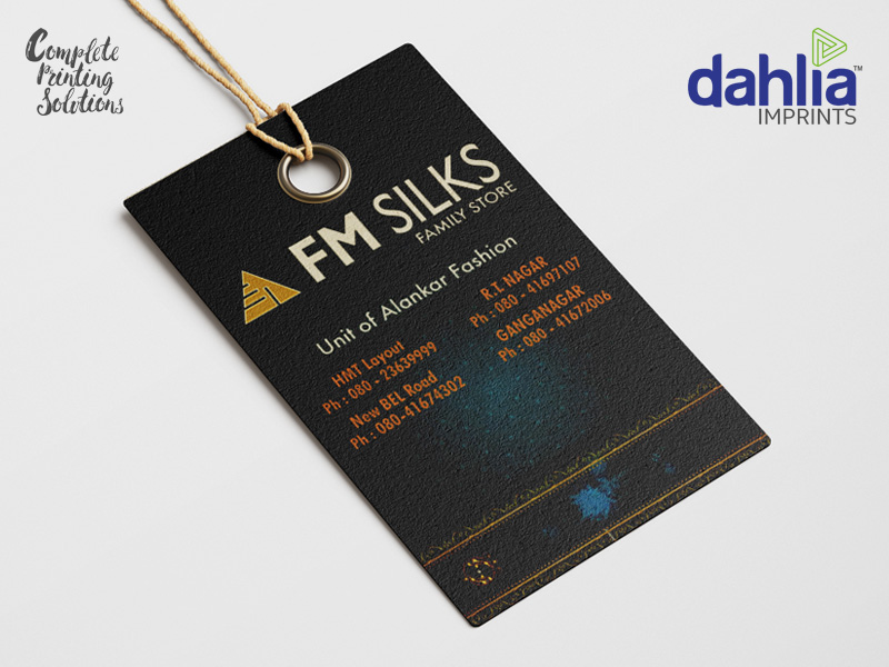 Hang Tags Printing Cost, Rate, Price In Bangalore Hang Tags Printing Cost, Rate, Price In Bangalore