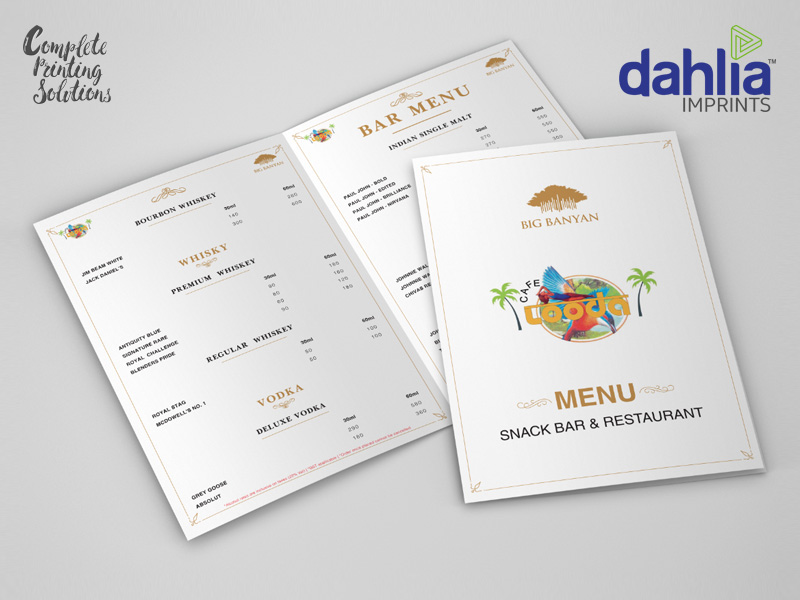 Hotel, Bar, Restaurant Menu Card Printing In Bangalore Hotel, Bar, Restaurant Menu Card Printing In Bangalore