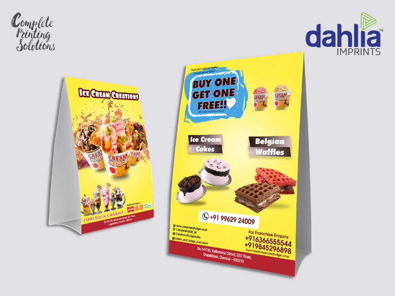 Tent Card Printing Cost, Rate, Price In Bangalore Tent Card Printing Cost, Rate, Price In Bangalore