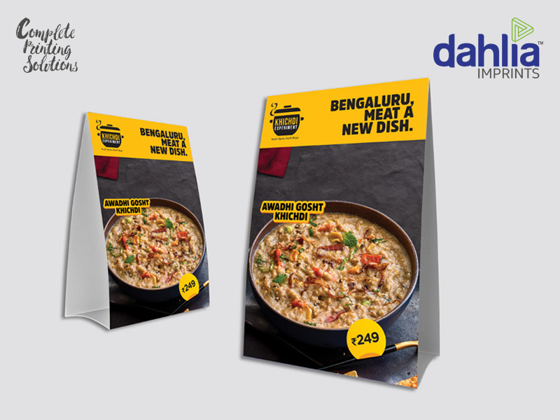 Top Tent Card Printing In Bangalore Top Tent Card Printing In Bangalore